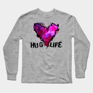 Hug Life - Pink Long Sleeve T-Shirt